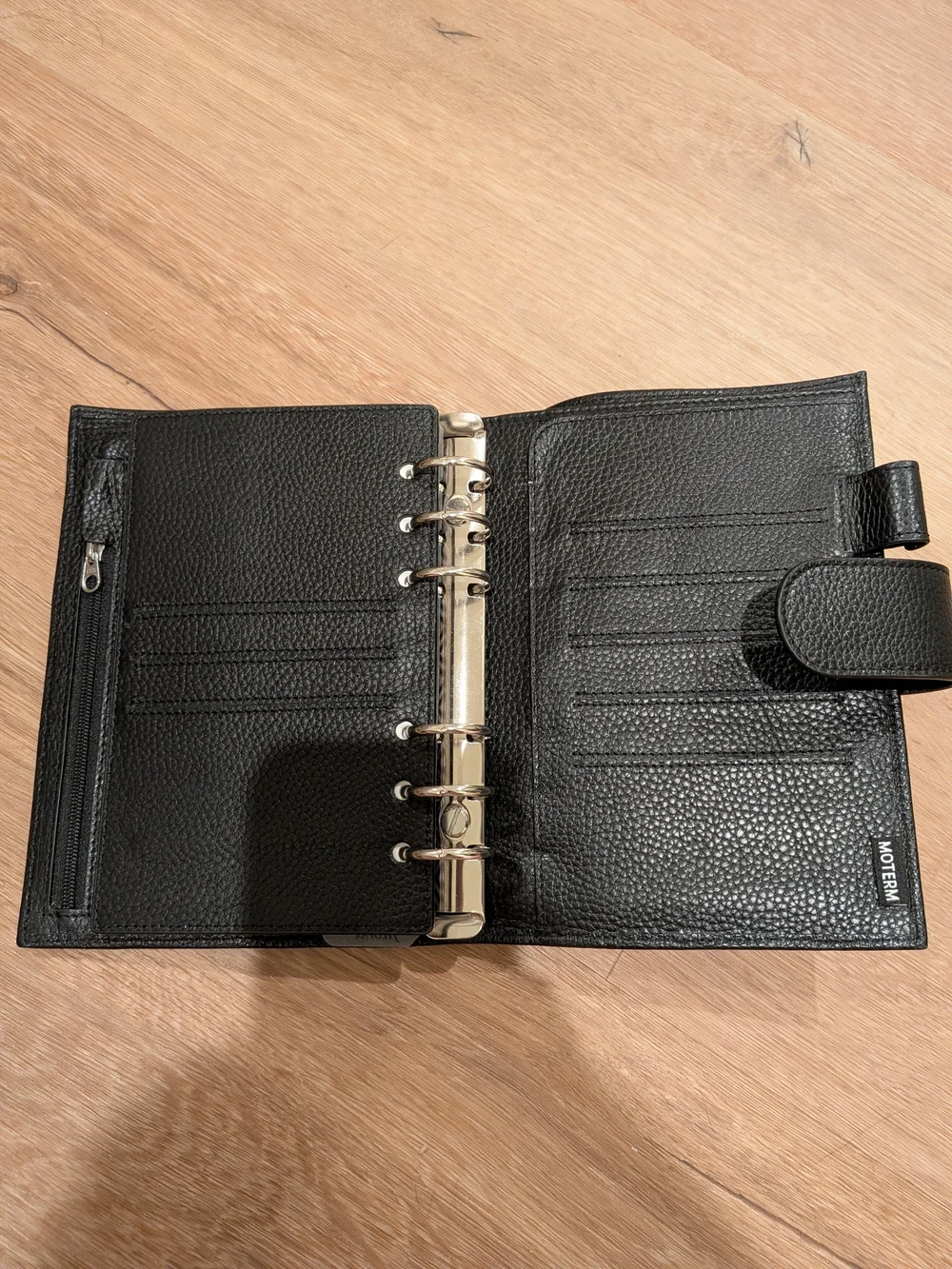 Moterm Pebbled Leather Planner - Personal Size, Black